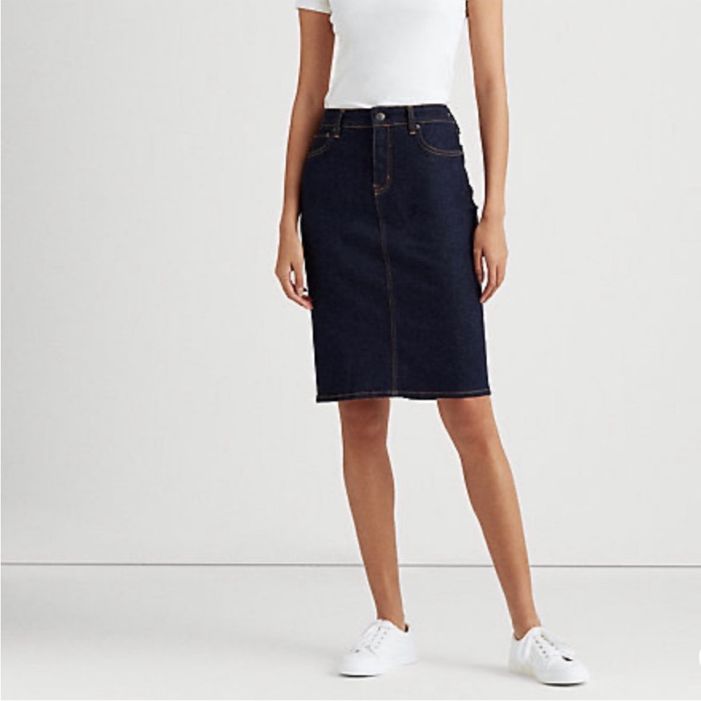Lauren Ralph Lauren Lauren Jeans Co Classic Denim Skirt size 6 Petite Pencil